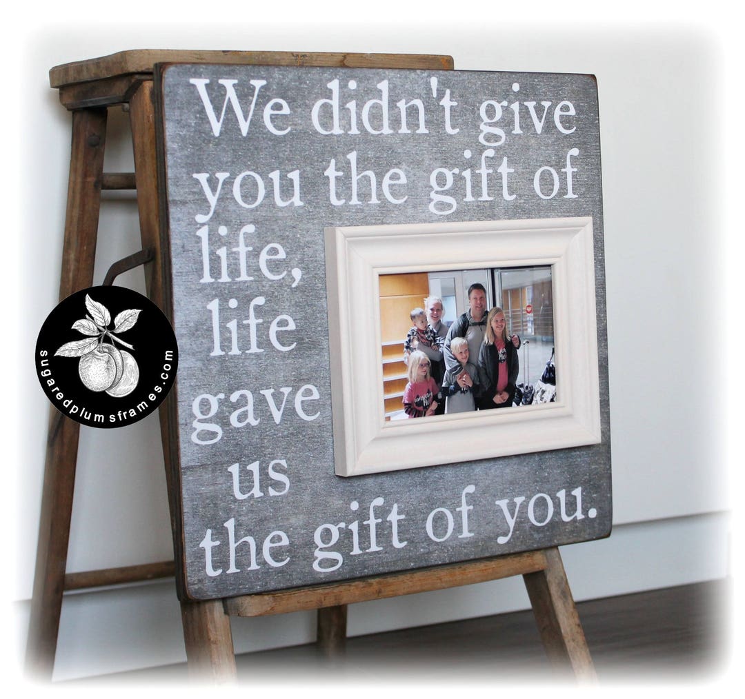 Personalized Adoption Frame: 'life Gave Us the Gift of You' - 16x16 - Etsy