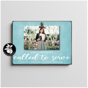 Missionary Frame for LDS Sister Missionary, Personalized Called to Serve Photo Frame, Missionary Farewell Decor, Missionary Homecoming Party