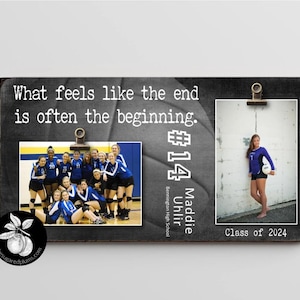 Personalized Senior Night VOLLEYBALL Picture Frame, Sports Team Gift, Custom Gifts for Graduating Senior, Graduation Gift Ideas What Feels