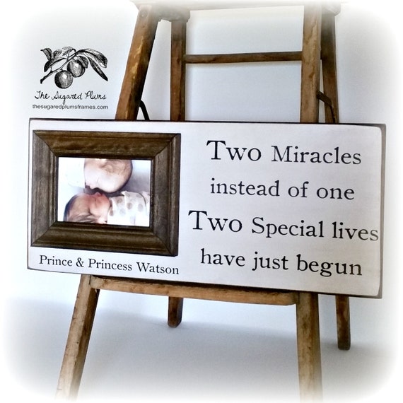 Twins Baby Gifts Twin Frame Boy Girl Image 0