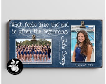 Personalized Senior Night SWIM TEAM Picture Frame, Sports Team Gift, Custom Gifts for Graduating Senior, Graduation Gift Ideas, What Feels