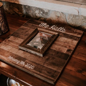 Wedding Guest Book Alternative Wood With Frame, Wedding Guestbook, Unique Guest Book, Guest Book Sign, Rustic Guest Book, 20x20 or 20x30
