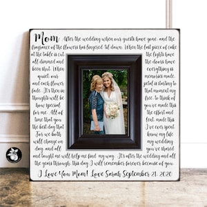 Mother of the Bride Frame, Gift from Daughter, Wedding Gift Parents, After the Wedding 16x16