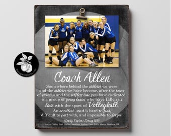 Personalized Volleyball Coach Gift, Coach Thank You Picture Frame, Volleyball Coach Appreciation Gift, End of Season Gift, The Sugared Plums