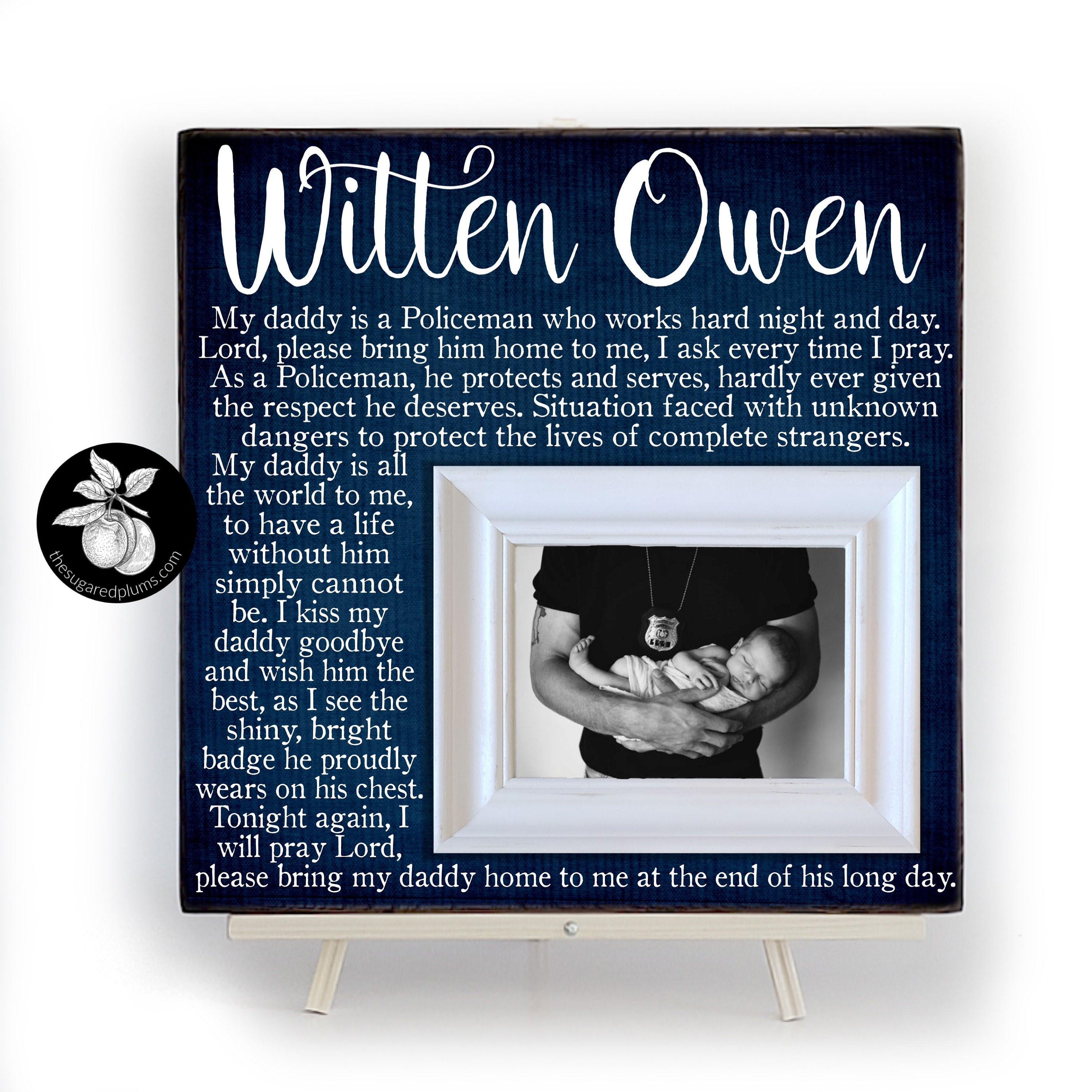 Police Officer Gifts Fathers Day Gift For Dad Thin Blue Etsy