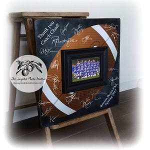 Football Coach Gift, Football Guest Book, Signature Frame, Baseball Coach Gift, Volleyball Coach Gift, Basketball Coach Gift 16x16