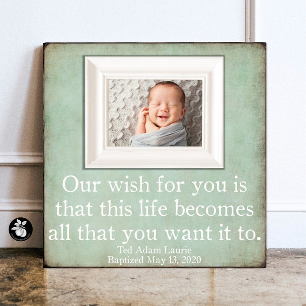 First Birthday Boy Gift Picture Frame, Adoption Gifts, Godson Gift, Goddaughter Gift, Confirmation Gifts for Girls Baptism Gift for Baby Boy