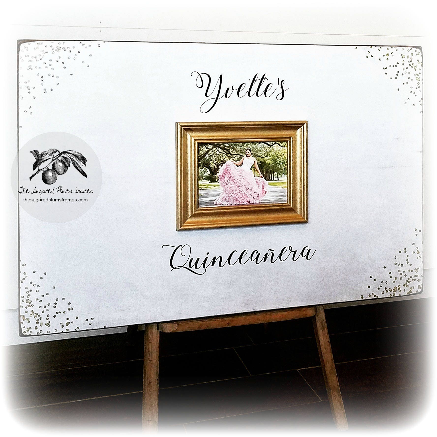 Quinceañera Guest Book Gold Sparkles QuinceañeraParty Etsy