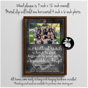 Personalized Cheer Coach Gift Picture Frame, Dance Team Coaches, Personalized Cheer Gifts, Cheer Gifts for Team 9x12 The Sugared Plums image 2