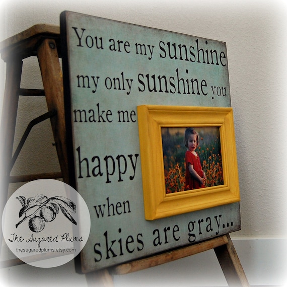 YOU ARE My SUNSHINE Personalized Picture Frame Custom 16x16 Etsy