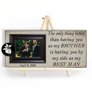 Personalized Best Man Thank You Gift, Will You Be My Best Man Picture Frame, Best Man Proposal Gift Ideas, Groomsman Proposal, 9x20