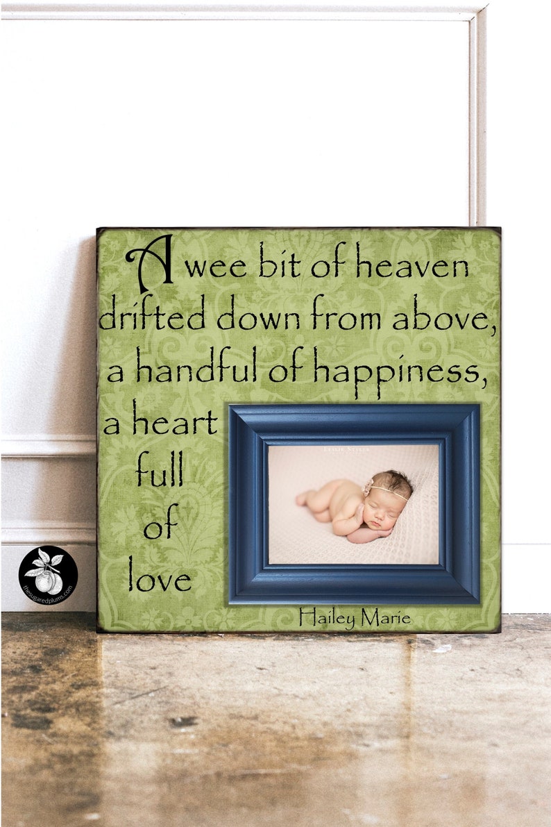Irish Blessing Picture Frame for Godchild Baptism Gift for Etsy