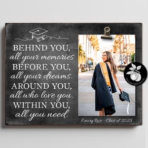 Personalized Graduation Frame - Perfect Gift for High School & College Grads - Unique Gift for Graduates - 9x12 clip frame