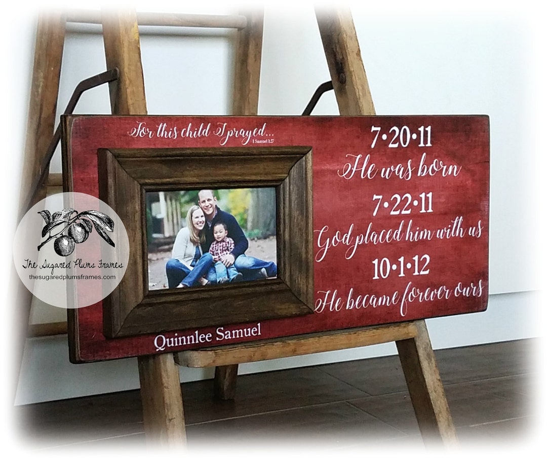 Adoption Gifts, Adoption Frame, Personalized Picture Frame, 8x20 the