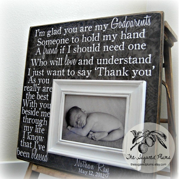 Baptism Gift, Godparent Gift, Christening Gift, Baptism Gift for Godparent, Godmother Gift, Will you be my Godmother, Godfather Gift 16x16