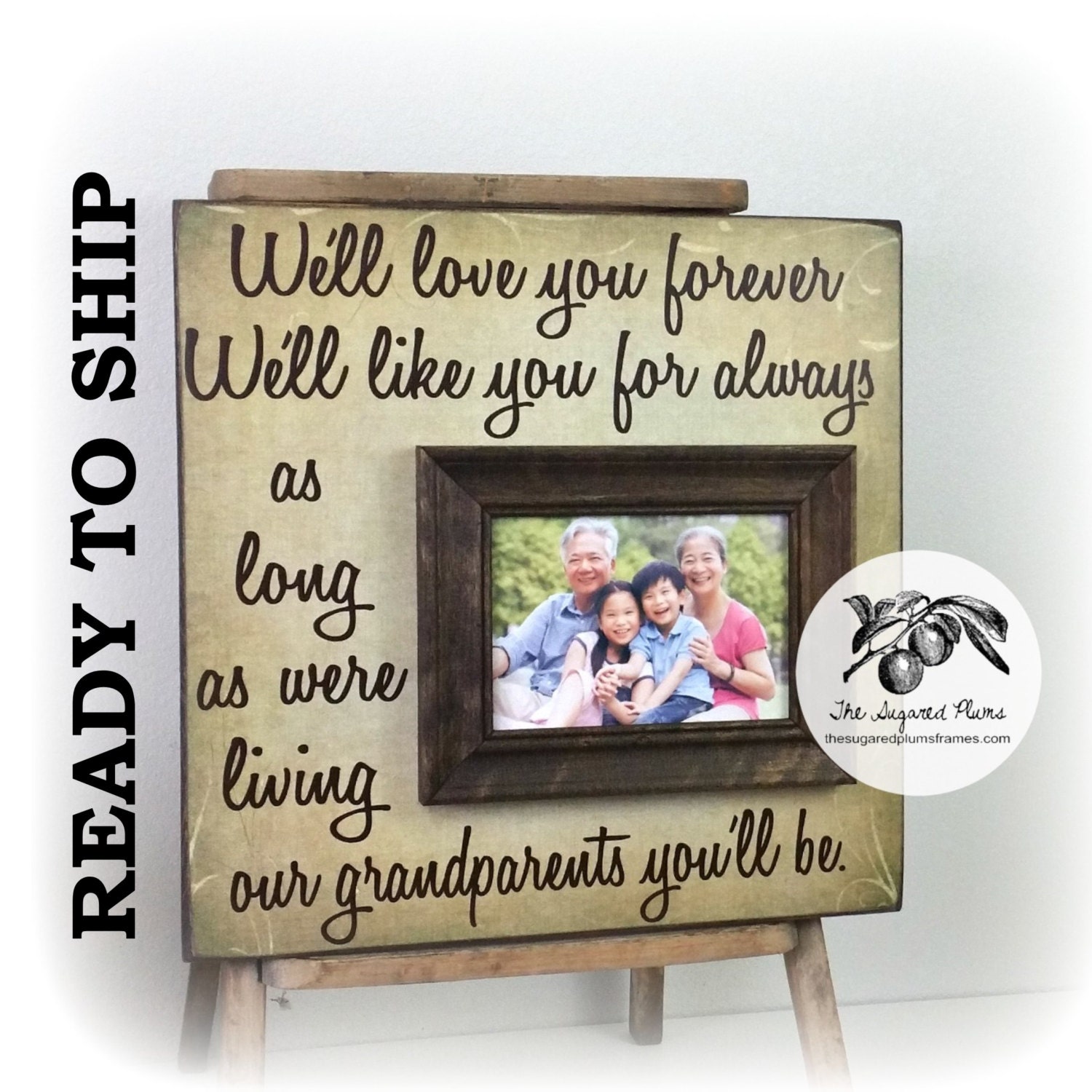 Personalized Grandparents Picture Frame Love You Forever Etsy