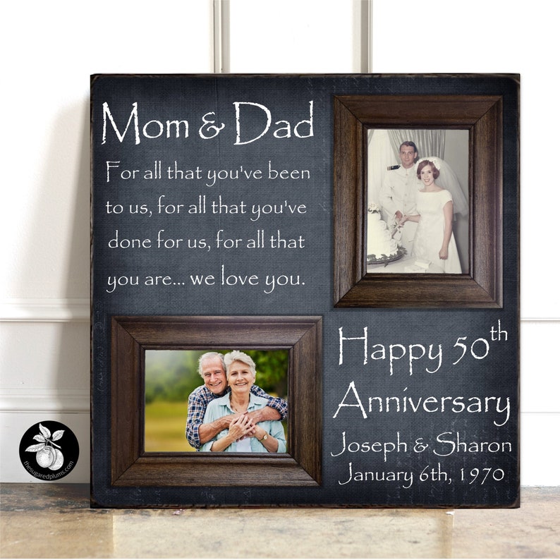 Picture Frame for 50th Anniversary Gold Anniversary Gift - Etsy