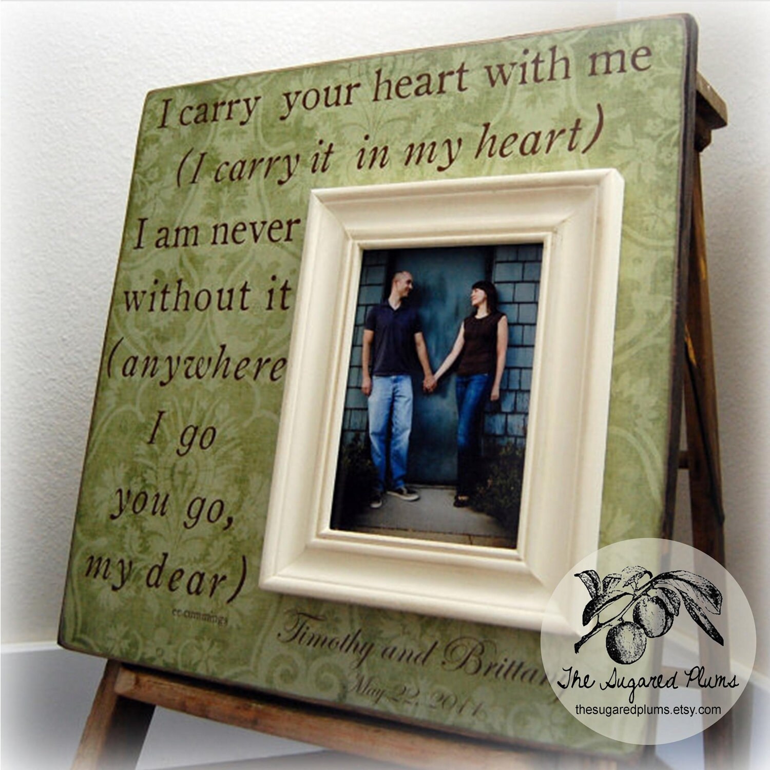 Picture Frame I Carry Your Heart With Me Valentines Day Etsy