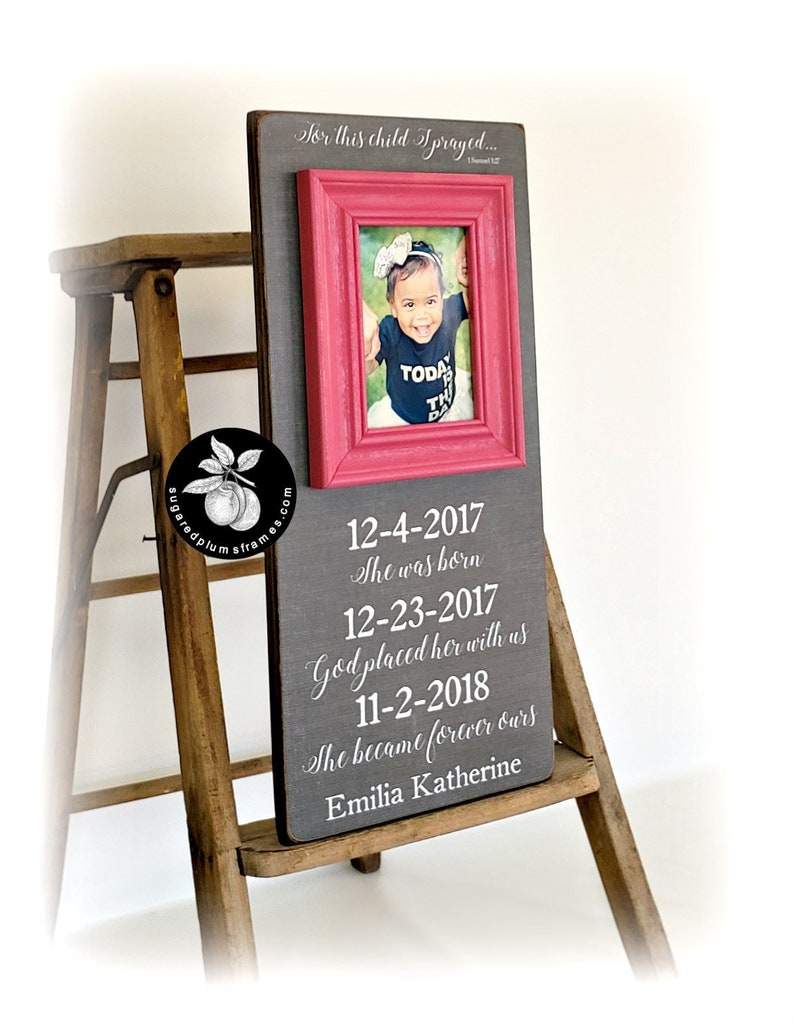 Adoption gift Personalized Adoption picture frame Adoption Day Etsy