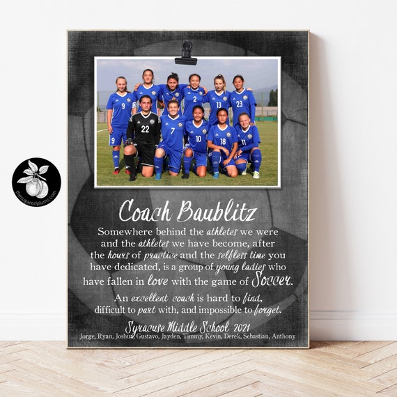 Personalized Soccer Coach Gift Ideas Picture Frame Thank You - Etsy