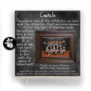 Basketball Coach Gift, Custom Coach Picture Frame, Thank You Gift for Coach, 16x16 The Sugared Plums