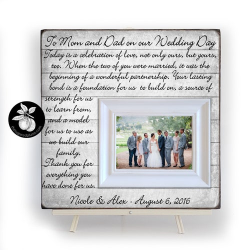 Parents of the Bride Gift Picture Frame Personalized / Parents Etsy