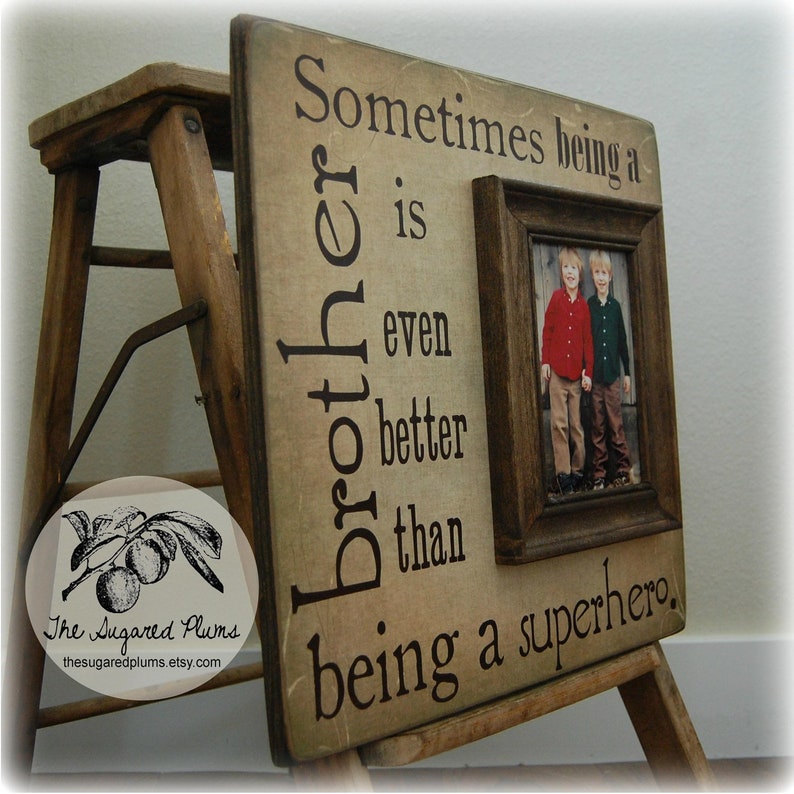 BROTHER GIFT Personalized Picture Frame 16x16 First Birthday Etsy