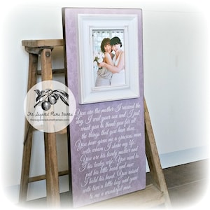 Mother of the Bride Gift, Mother of Bride Frame, Gifts for Mom From Daughter, Mother of the Bride Gift From Daughter 9x20