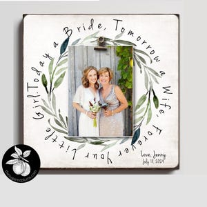 Cornice regalo per la madre della sposa, regalo di nozze per la mamma, regalo per i genitori della sposa da parte della figlia, cornice regalo di nozze personalizzata
