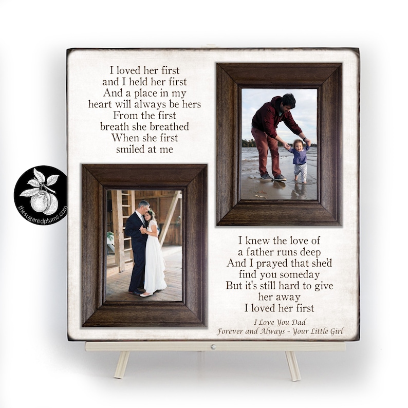 Dad Gift From Daughter Picture Frame Father of the Bride Gift Etsy