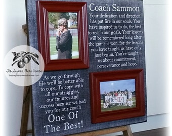 Coaches Gift, Coach Thank You, Frame, Soccer Coach, Baseball Coach, Football Coach, Basketball Coach, Cheer Coach, Gymnastics Coach, 20x20