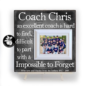 Baseball Coach Gift Picture Frame, Thank You Gift For Soccer Coaches, An Excellent Coach  16x16 The Sugared Plums