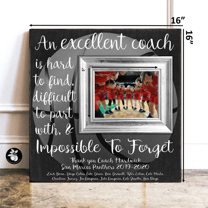 Buy Basketball Coach Gift Personalized Basketball Frame Custom Online