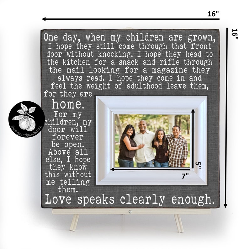 One Day When My Children Are Grown Sign, Picture Frame, Mothers Day Gift, 16x16 The Sugared Plums Frames image 3
