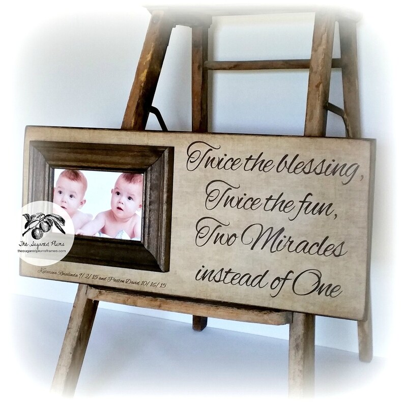Twins Baby Gifts Twin Frame Boy Girl Image 0