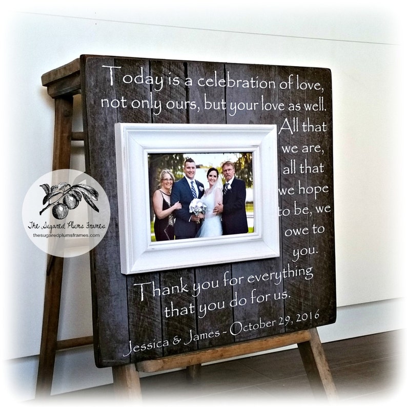 Wedding Thank You Parents Wedding Gift Wedding Frame 16x16 The Sugared Plums Frames