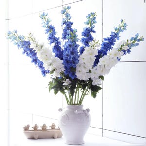 3PCS 85cm Delphinium Artificial Flowers – Long Stem Silk Hyacinth, Wedding Arrangements, Home Room Decoration, Floral Decor Fake Plants
