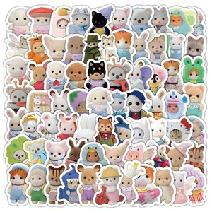 10/30/50/100PCS Calico Critters Stickers – Cute Cartoon Aesthetic Decals for Kids, Laptop, Phone, Scrapbooking & DIY Crafts