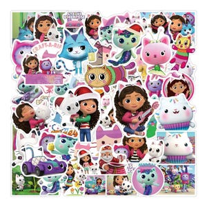 10/30/50PCS Gabby's Dollhouse Stickers Kids Toys Sticker Funny Animation Decals Cute Cat Cartoon Decoration Laptop Guitar Bike
