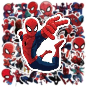 スパイダーマン 漫画ステッカー 10/50枚 - 子供、ノートパソコン、スクラップブック、スケートボード、荷物、DIYクラフト用のスーパーヒーローアニメデカール