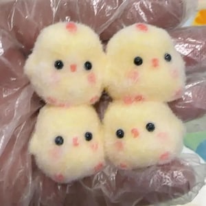 Juguete blando de pollito / Juguete suave de mochi para niños / Juguete antiestrés de rebote lento / Regalo de descompresión kawaii