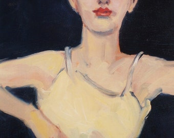 Ballerina young woman Portrait Sensual Giclee Print