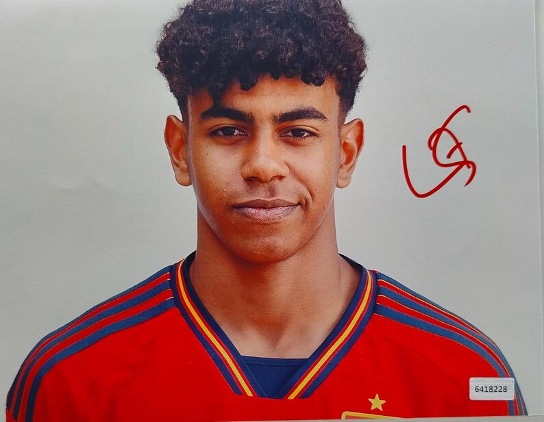 Signed Lamine Yamal Framed Shirt - La Liga 2024 Autograph