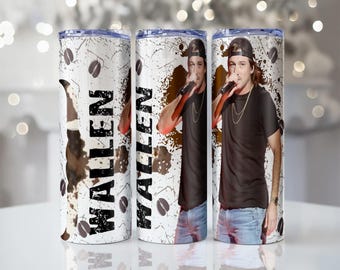 Morgan Wallen Tumbler Wrap: Country Singer PNG File (Digital Download 20oz Tumbler Sublimation Design)