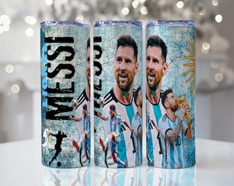 Lionel Messi 20oz Tumbler Wrap Design PNG Digital File