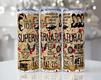 Super Natural Tumbler Wrap: Sublimation Design (PNG Digital Download)