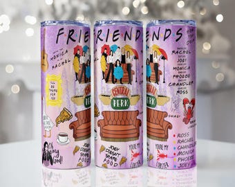 Friends bundle 20oz and 11oz Mug Wraps: Sublimation Design 4 PNG Files (Digital Download)