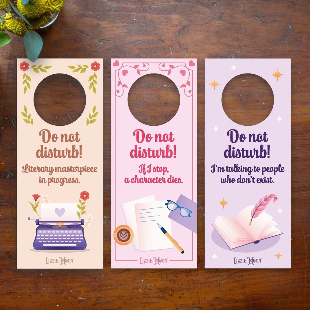 Door Sign for Authors | A4 | Printable PDF - Etsy
