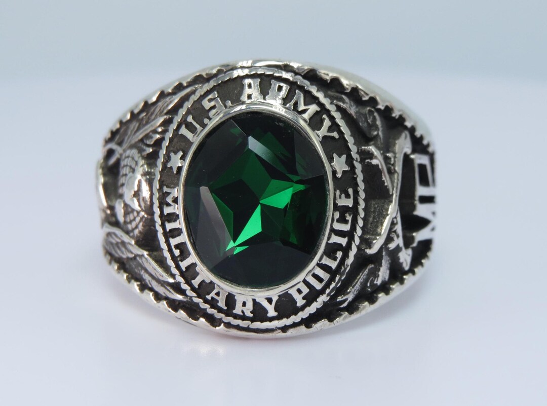 Personalized Military Police Ring – Engraved Sterling Silver Gift - Etsy
