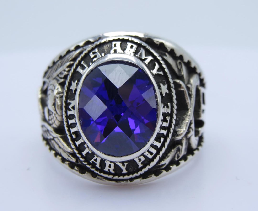 Police Rings Custom Personalized Military Police Ring – Engraved Sterling Silver Gift - Etsy